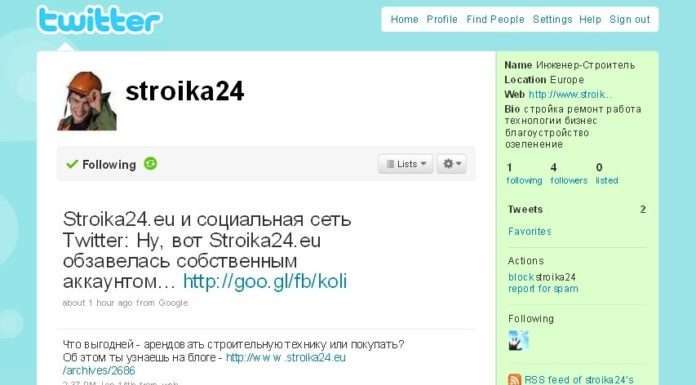 Stroika24.eu соціальна мережа Twitter