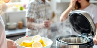 Como remover rapidamente o cheiro de comida frita com leite quente e limão